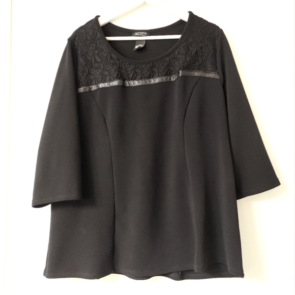 Catherine's Black Top sz 1X - Picture 1 of 5
